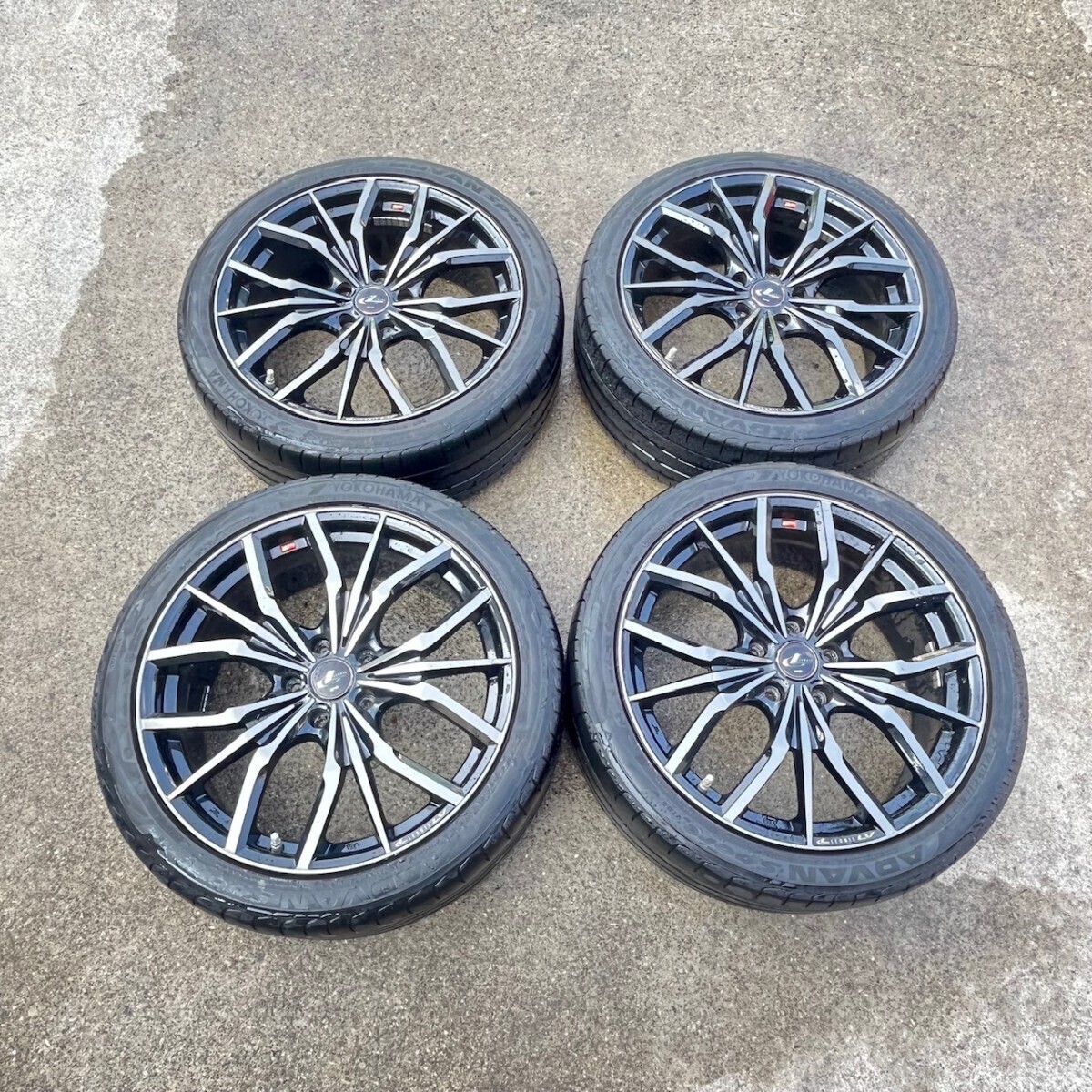 LEONIS 19x8J 5x114.3 ハブ73 235/40ZR19 ADVAN SPORT V105 2017年製 タイヤ ホイール YOKOHAMA拍卖