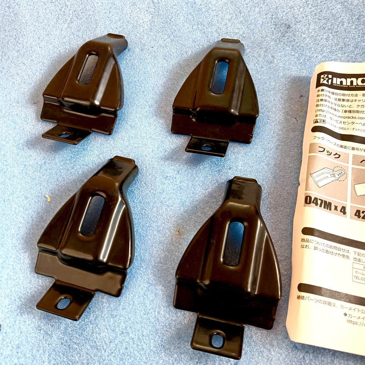 INNO 取付 フック K720 4個 047M ベース キャリア ホルダー 車載 ルーフオン イノー carmate付属品(エスティマCR30W CR40W 10アルファード)拍卖