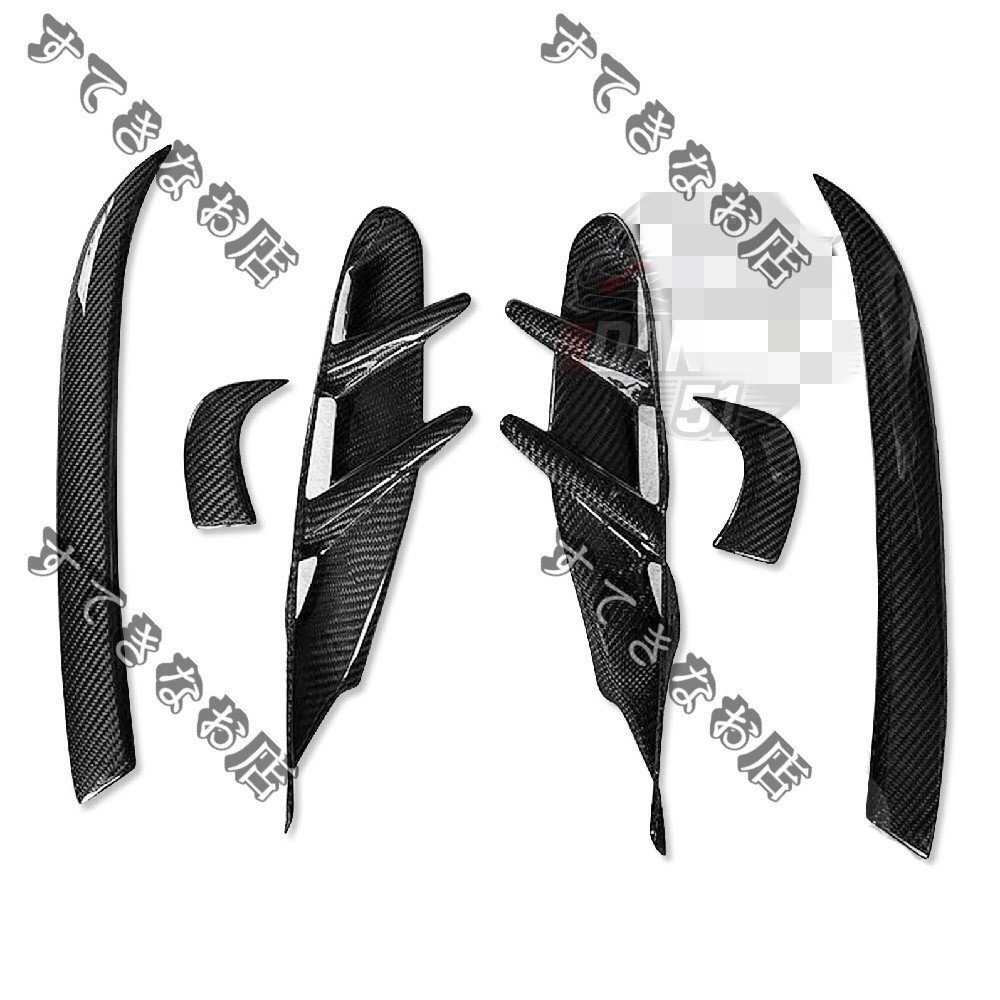 リアルカーボン製 ポルシェ タイカン フロントバンパーカナード左右6個拍卖