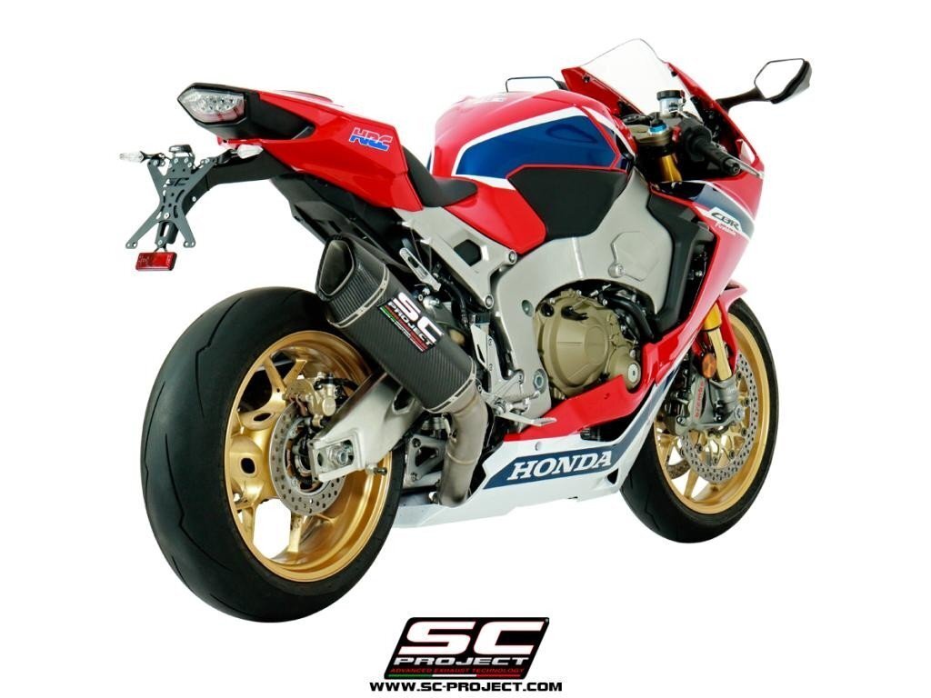 【国内在庫】SC-PROJECT SCプロジェクト SC1-Rスリップオン カーボンサイレンサー (ハイポジションマフラー) CBR1000RR/SP/SP2 '17-19 SC77拍卖