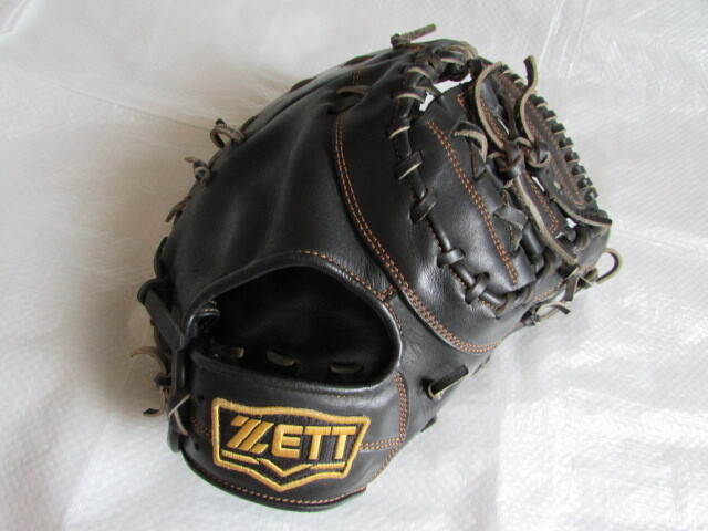 USED品 型付け途中 ZETT ファーストミット ウイニングロード ゼット Winning Road 右投げ 一般 軟式 野球 本革 一塁手 グローブ BRFB33613拍卖