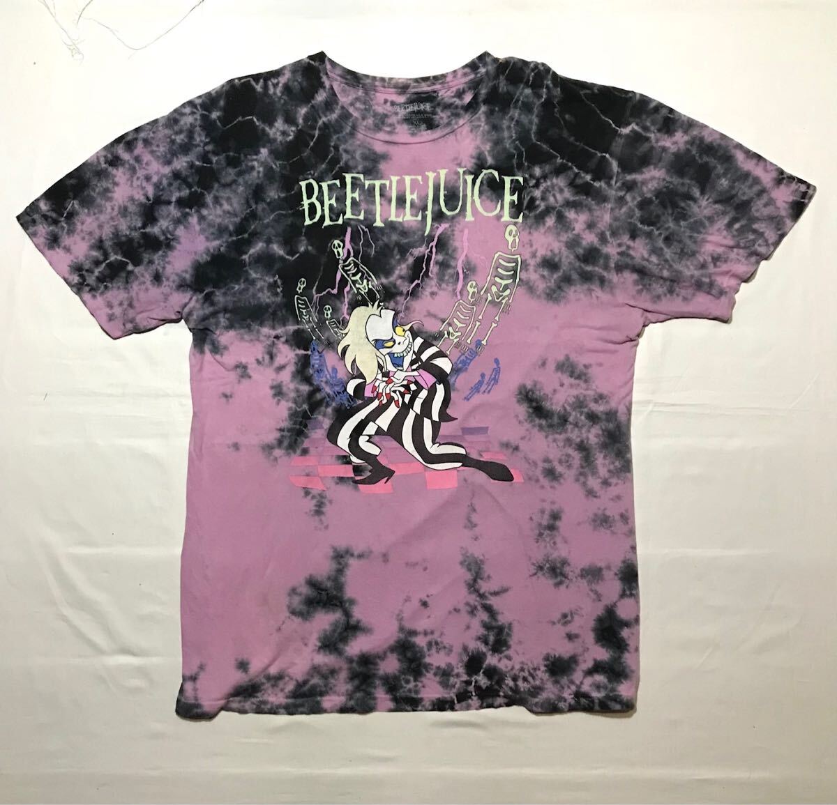 Movie Tee【BEETLEJUICE】サイズXL/ビートルジュース/ティムバートン/タイダイ拍卖