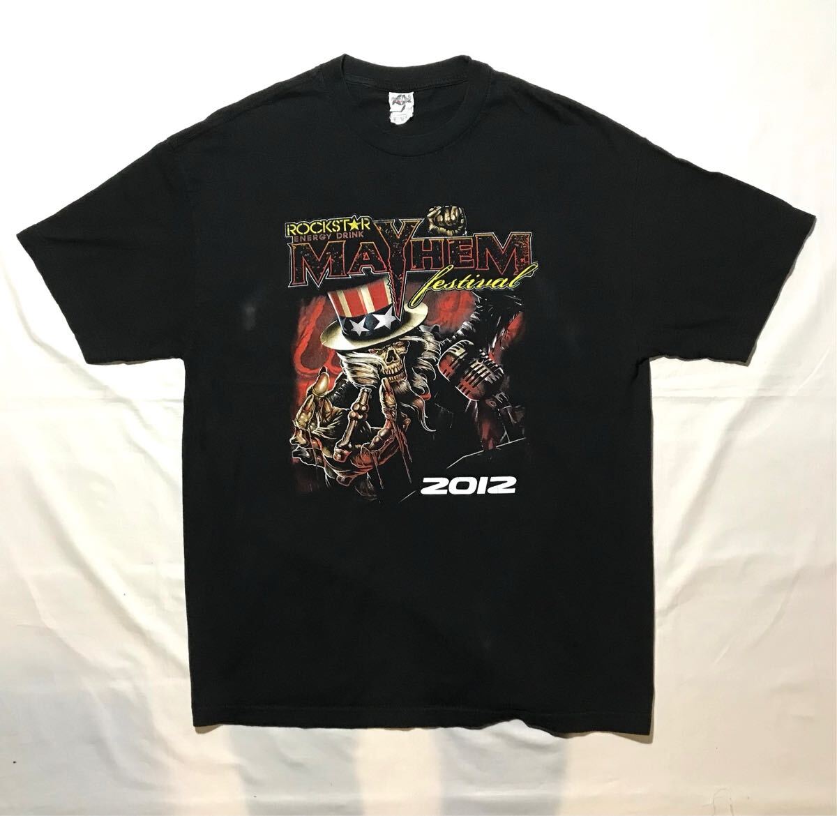 ROCK Tee【ROCKSTAR MAYHEM FES. 2012】サイズL/SLAYER/SLIPKNOT/MOTORHEAD/ANTHRAX拍卖