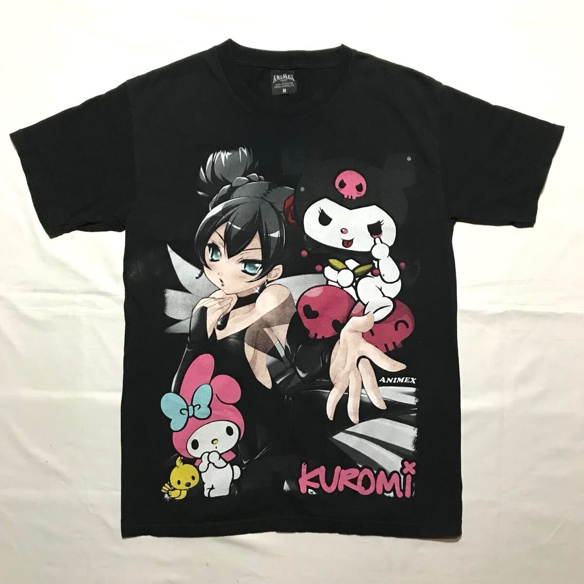 Tシャツ 【KUROMI】サイズS/クロミ/サンリオ/マイメロディ/ANIMEX拍卖