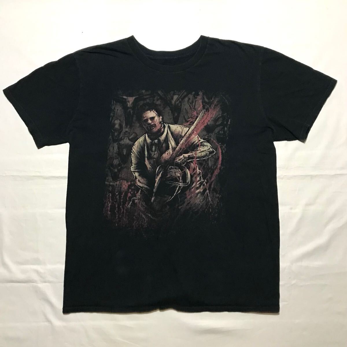 Movie Tee【THE TEXAS CHAINSAW MASSACRE】サイズL/悪魔のいけにえ/レザーフェイス拍卖