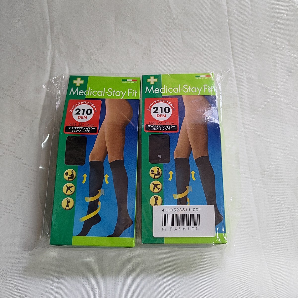 Medical-Stay Fit マイクロファイバーハイソックス ブラック 22-25cm 210DEN 2個拍卖