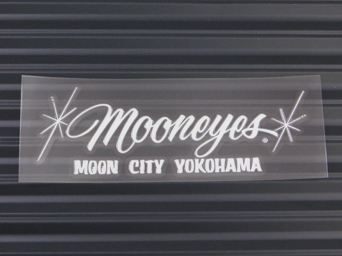 ◆送料\110◆【MOONEYES・ムーンアイズ】※《MOON CITY YOKOHAMAステッカー・ホワイト》 DM089WH 転写式 抜きタイプ拍卖