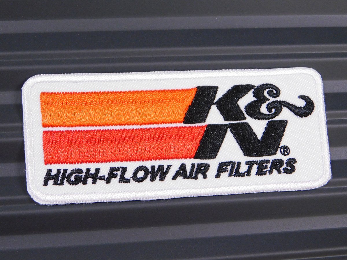 ◆送料\110◆【K&N AIR FLOW】※《アイロン刺繍ワッペン》 アメリカン雑貨 刺繍ワッペン アイロンワッペン拍卖