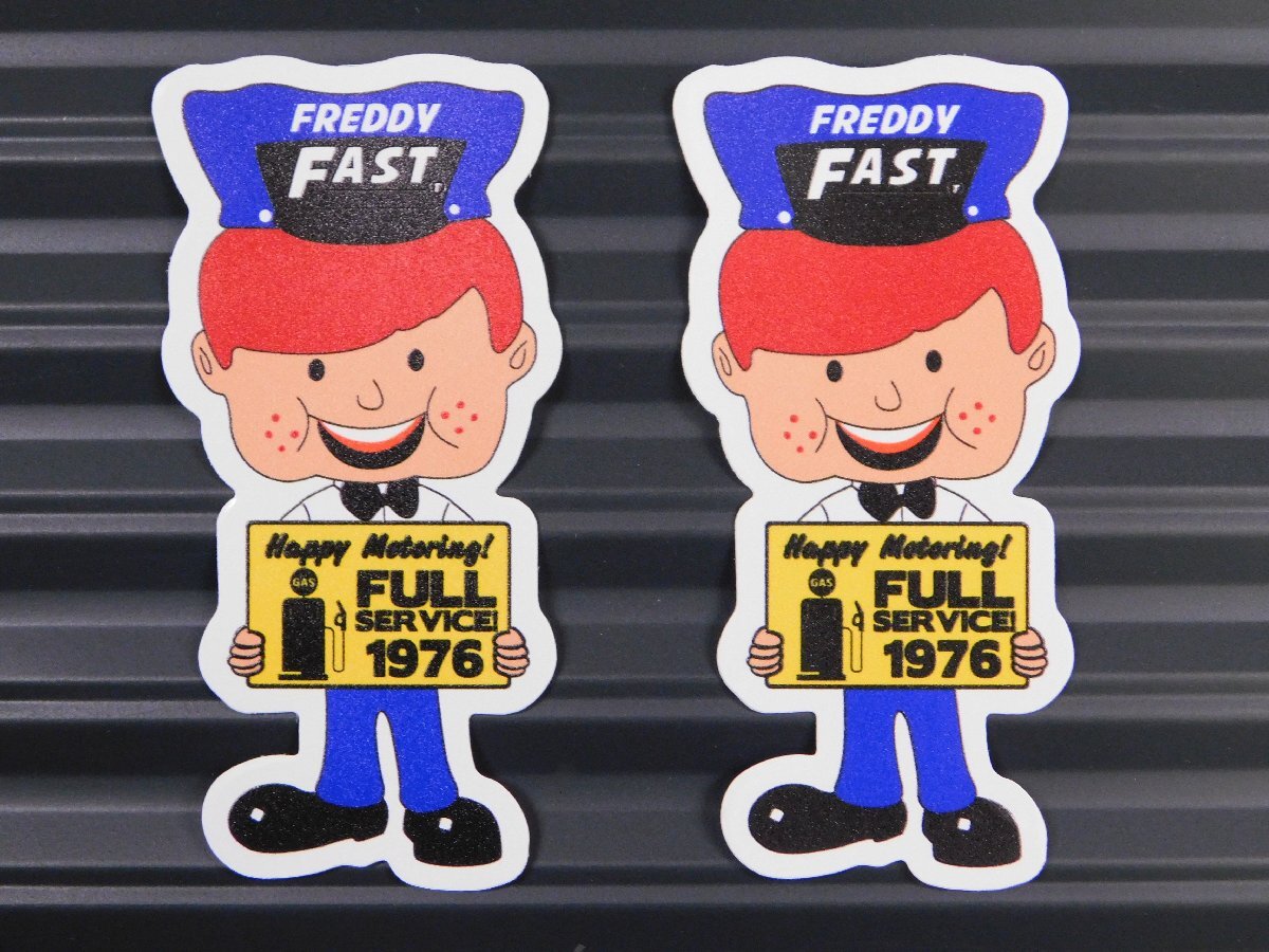 ◆送料\110◆【FREDDY FAST・フレディ ファースト】※《レーシングステッカー/2枚セット》 アメリカン雑貨 ガレージ拍卖