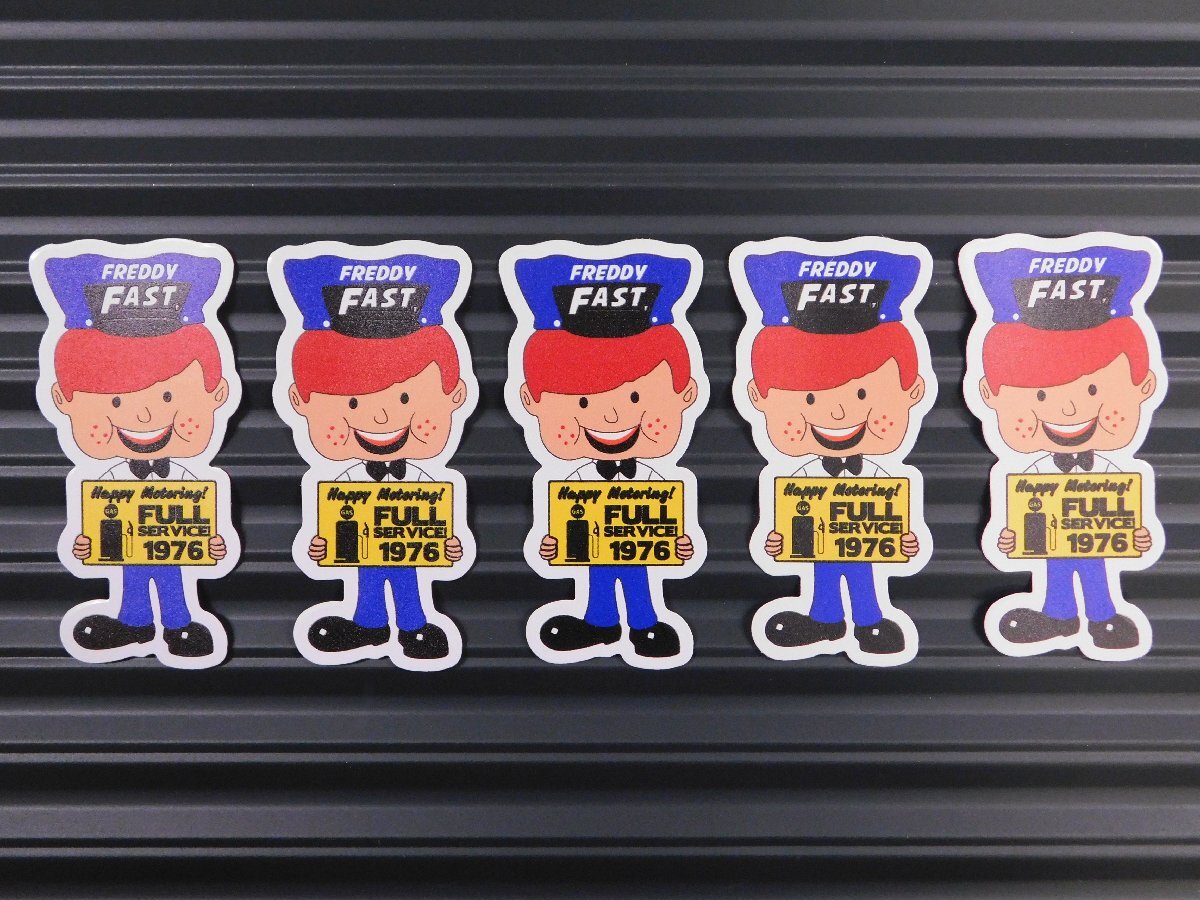 ◆送料\110◆【FREDDY FAST・フレディ ファースト】※《レーシングステッカー/5枚セット》 アメリカン雑貨 ガレージ拍卖