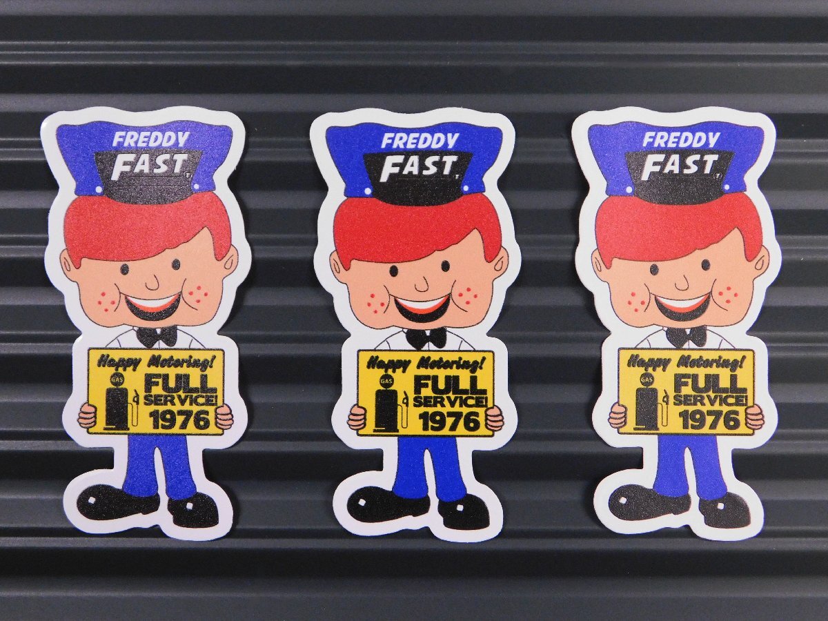 ◆送料\110◆【FREDDY FAST・フレディ ファースト】※《レーシングステッカー/3枚セット》 アメリカン雑貨 ガレージ拍卖
