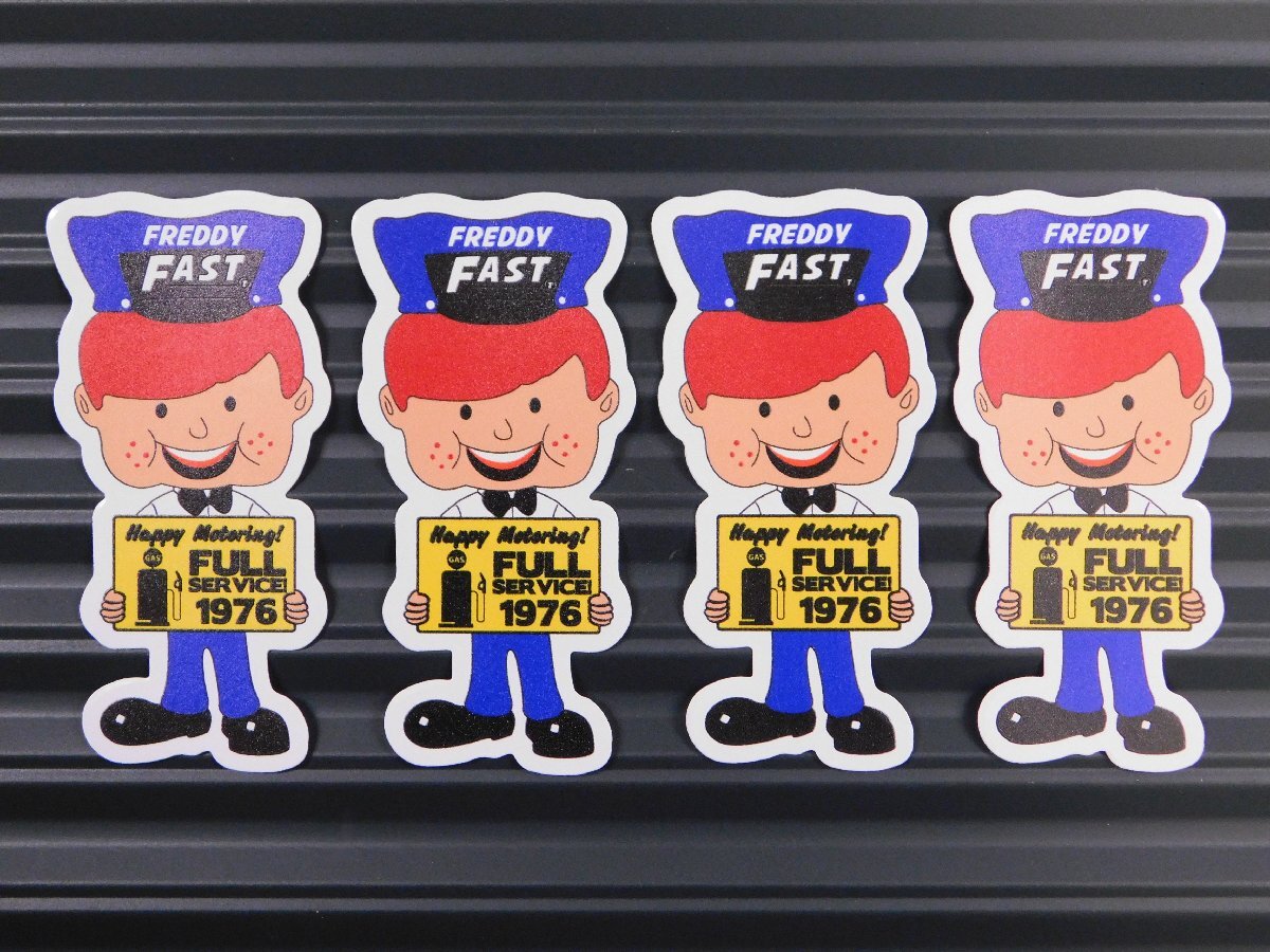 ◆送料\110◆【FREDDY FAST・フレディ ファースト】※《レーシングステッカー/4枚セット》 アメリカン雑貨 ガレージ拍卖