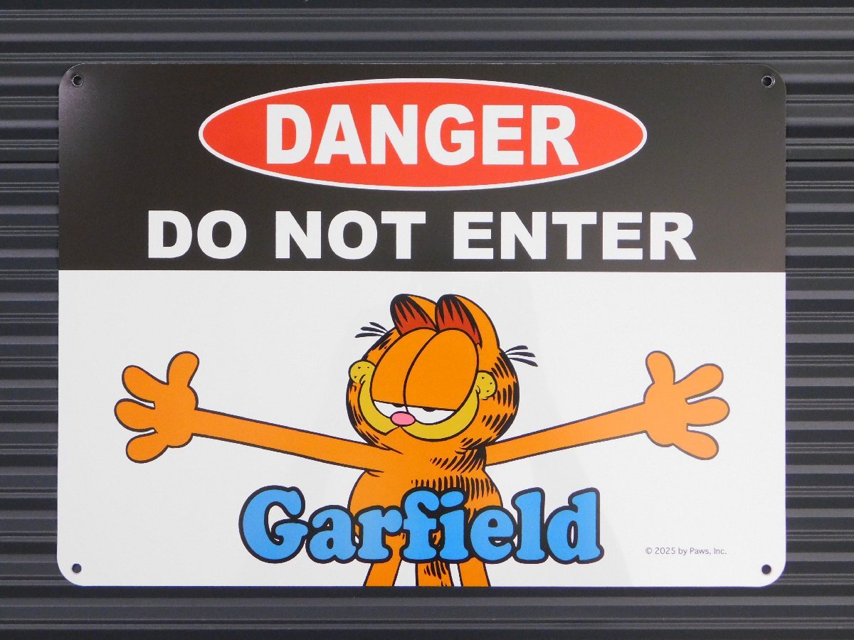 【GARFIELD・ガーフィールド】※《プラスチックサイン・DANGER》 ガレージ サインプレート サインボード 看板拍卖