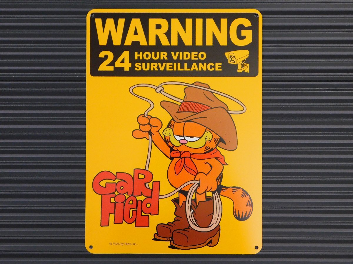 【GARFIELD・ガーフィールド】※《プラスチックサイン・WARNING》 ガレージ サインプレート サインボード 看板拍卖