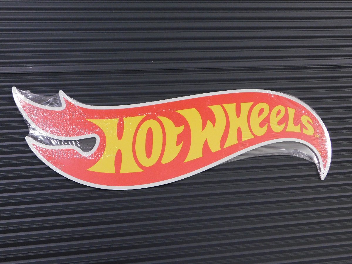 【HOT Wheels・ホットウィール】※《ダイカット メタルサイン/Flames Logo》 190×570×4mm アメリカン雑貨 ロゴ 看板 121拍卖