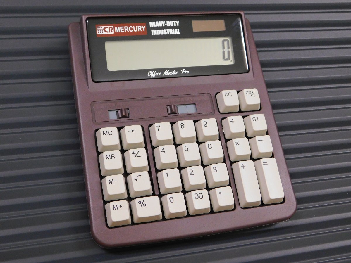 新品【MERCURY・マーキュリー】※《ソーラーカリキュレーター / ブラウン》 (MESOCABR) アメリカン雑貨 レトロ風電卓拍卖