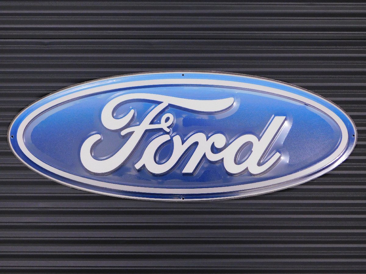【FORD・フォード】※《エンボスメタルサイン/エンブレム》 アメリカン雑貨 エンボス看板 ブリキ看板 166拍卖