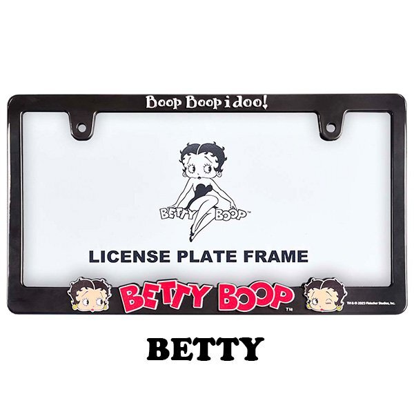 ◆送料無料◆【Betty Boop・ベティちゃん】※《ライセンスプレートフレーム》 新基準対応ナンバーフレーム拍卖