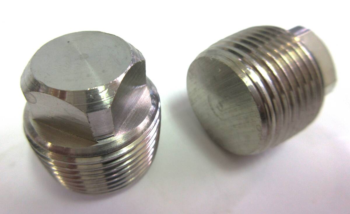 未使用品在庫処分 SUS304プラグ 20A(3/4B) 2個組 ネジ込み式管継手ステンレスプラグ拍卖