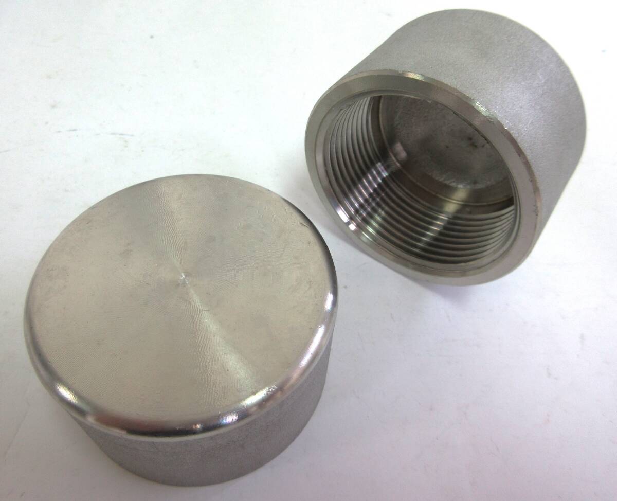 未使用品在庫処分 SUS304キャップ 1-1/2(40A) 2個組 ネジ込み式管継手ステンレスキャップ拍卖