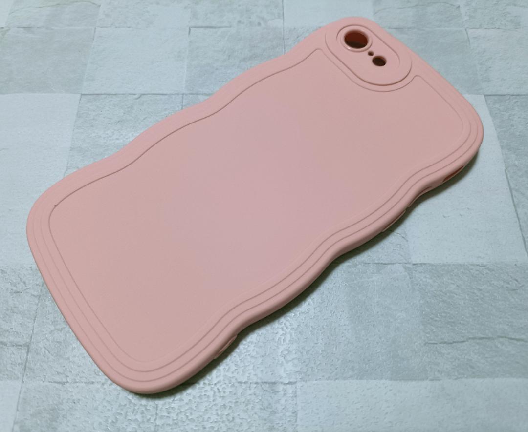 うねうね iPhone7/8/SE 用 ケース なみなみ クリアケース ピンク拍卖