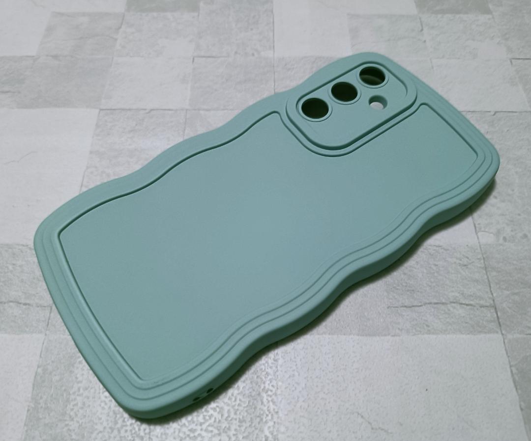 うねうね Galaxy A54 用 ケース なみなみ クリアケース スカイブルー拍卖