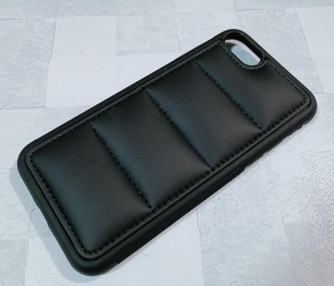 もこもこ iPhone7/8/SE スマホケース クッション キルティング 黒拍卖