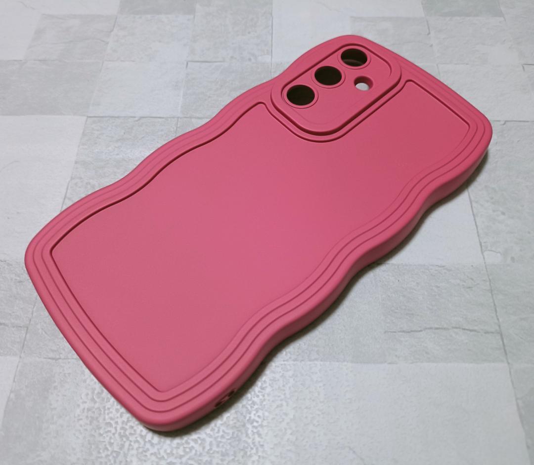 うねうね Galaxy A54 用 ケース なみなみ クリアケース レッド拍卖