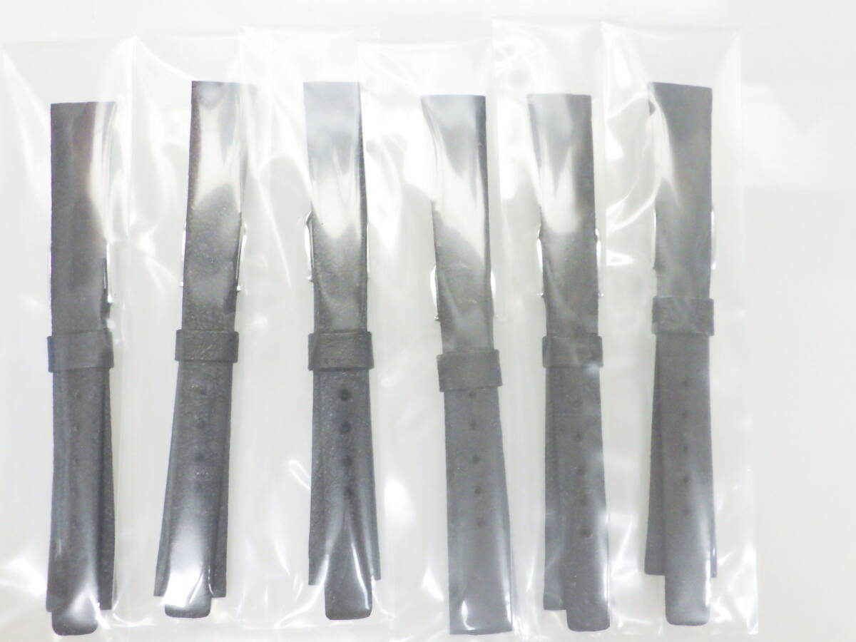 14ミリ 腕時計用バンド ブラック色 6点 №2175拍卖