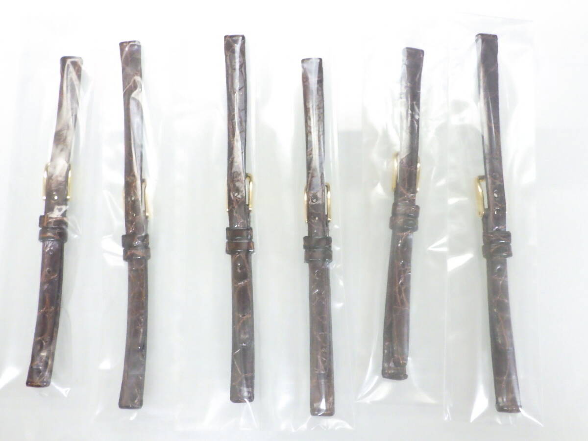 7ミリ 腕時計用バンド 6点 ブラウン色 №2231拍卖