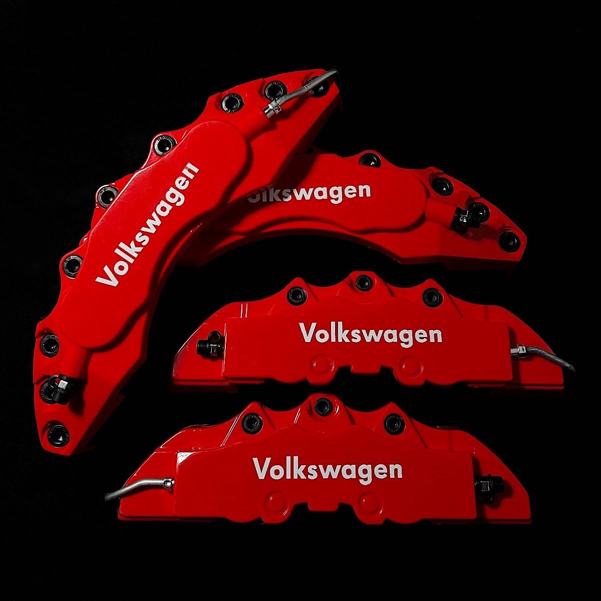 【金属黒ボルト】volkswagen キャリパーカバー フォルクスワーゲン VW ブレーキ 4個1台分 LMサイズ拍卖