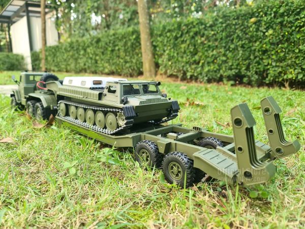 【RTR2台セット】WPL 2.4GHz 1/16 RTR B36-3 6WD ミリタリートレーラーラジコン ☆E-1 クローラー式輸送・牽引トラックラジコン GAZ-71拍卖