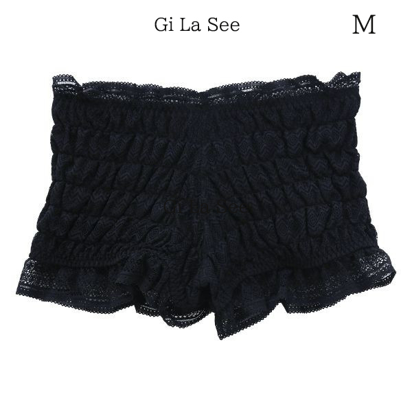 ペチパンツ ペチコート 黒 パンツ タップパンツ ショーツ アンダースコート インナー 下着 綿 レース M拍卖