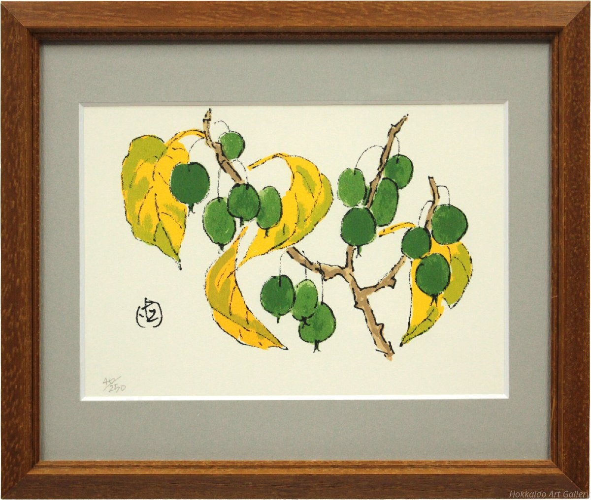 坂本直行 「こくわ」 シルクスクリーン 版画 絵画 - 北海道画廊拍卖