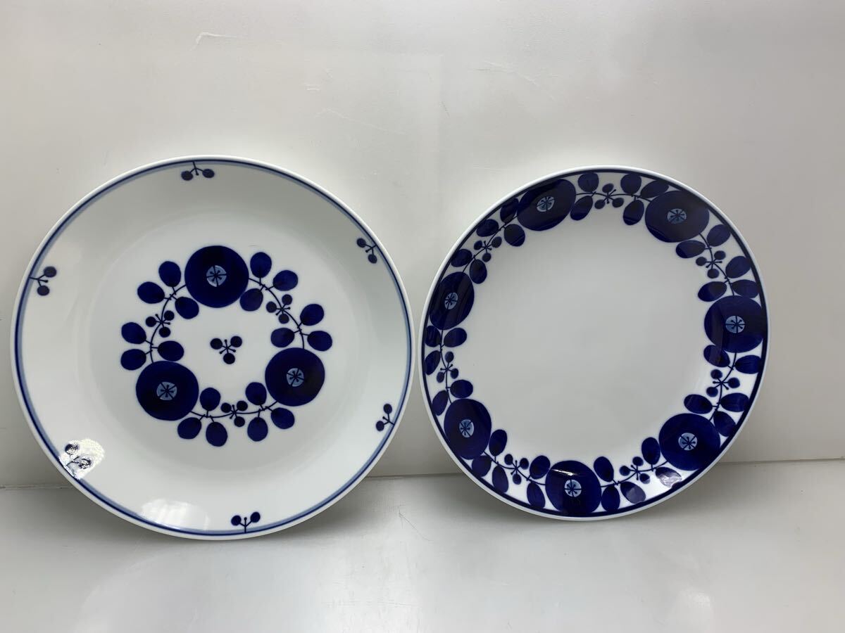 H7-1-50908T 白山陶器 ブルーム プレートL 食器 リース 23cm 波佐見焼 2枚 拍卖