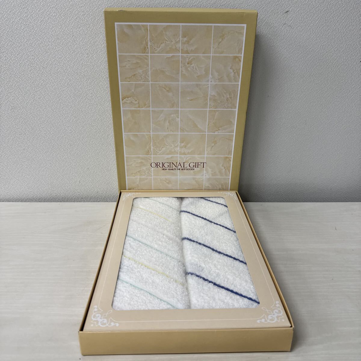 ● ORIGINAL GIFT フェイスタオル 2枚セット タオル HIGH QUALITY THE BEST GOODS 未使用品 ●拍卖