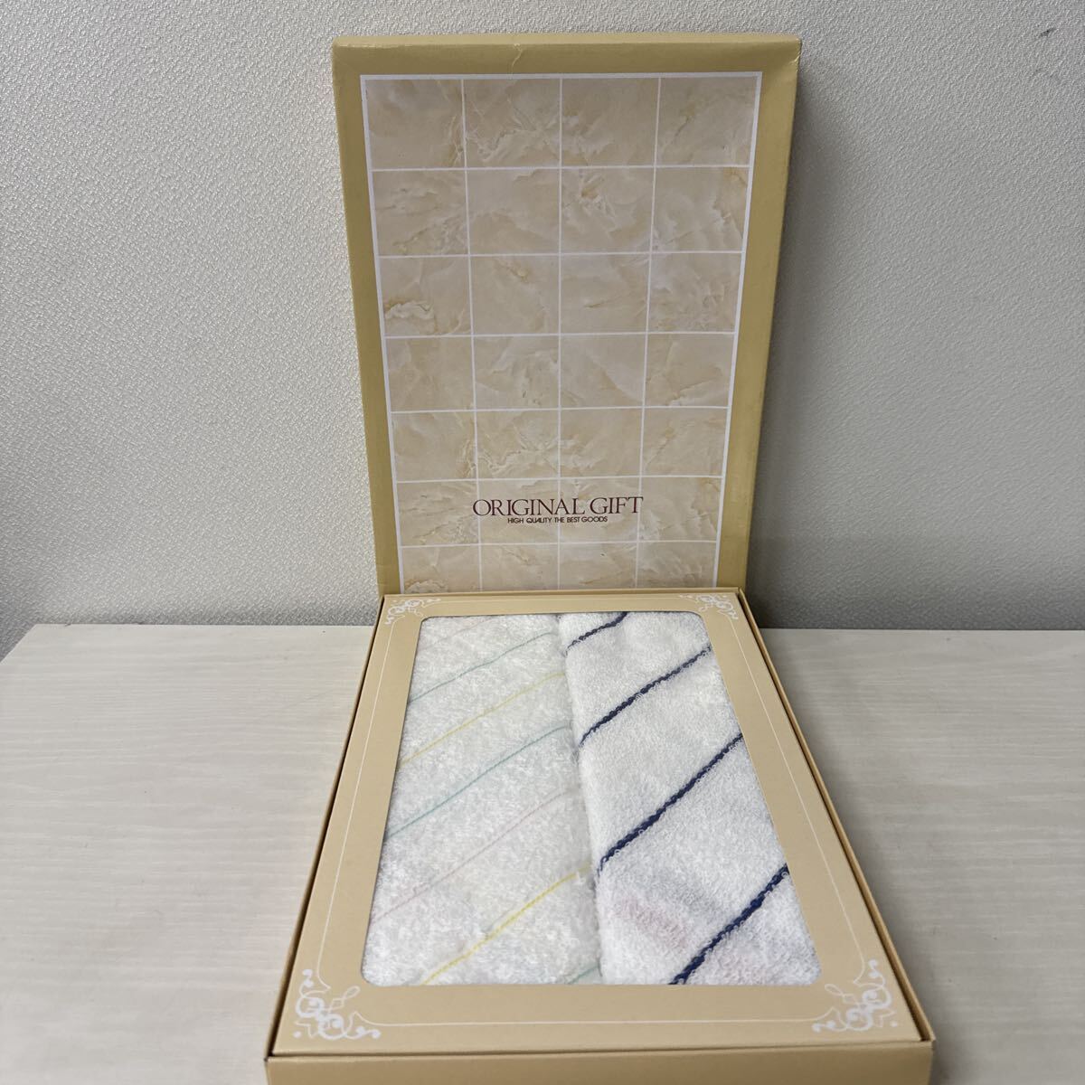 ● ORIGINAL GIFT HIGH QUALITY THE BEST GOODS フェイスタオル 2枚セット タオルセット 未使用品 ●拍卖