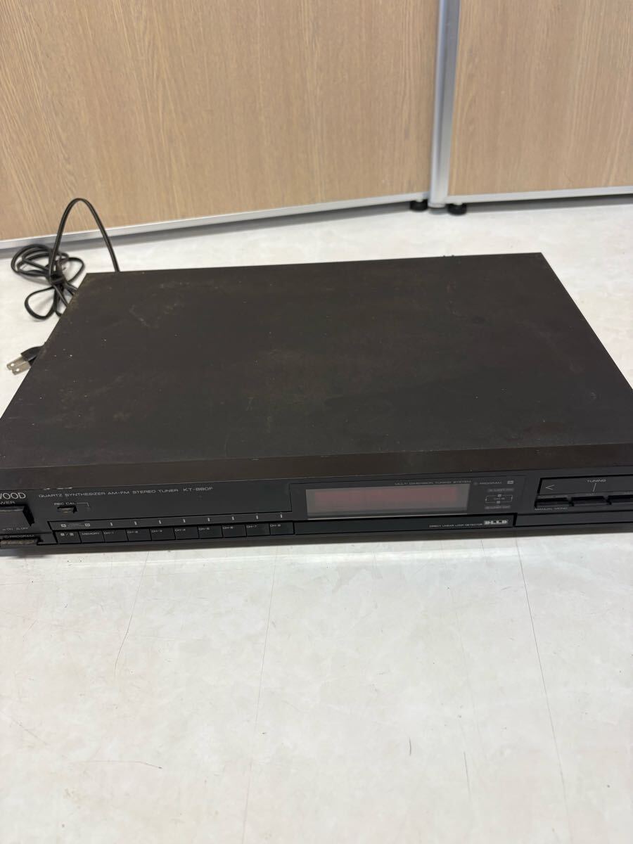 ★KENWOOD QUARTZ SYNTHESIZER AM-FM STEREO TUNER KT-880F チューナー ステレオチューナー 音出しOK ジャンク品★拍卖