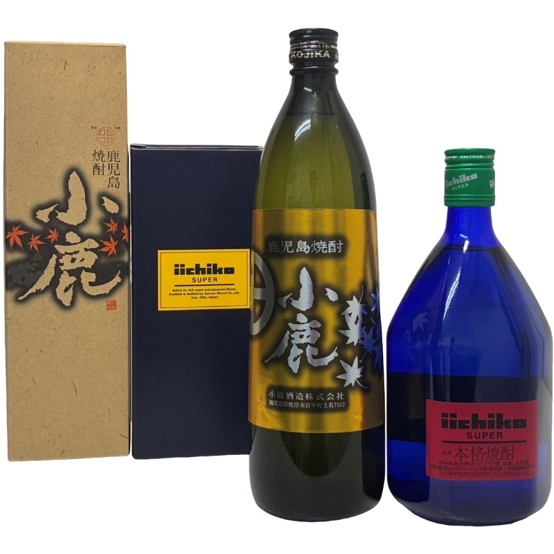 焼酎 2本セット 小鹿 × iichiko super 900ml 720ml 25度 小鹿酒造 紙箱 【新品未開栓品】 42509K207-208拍卖