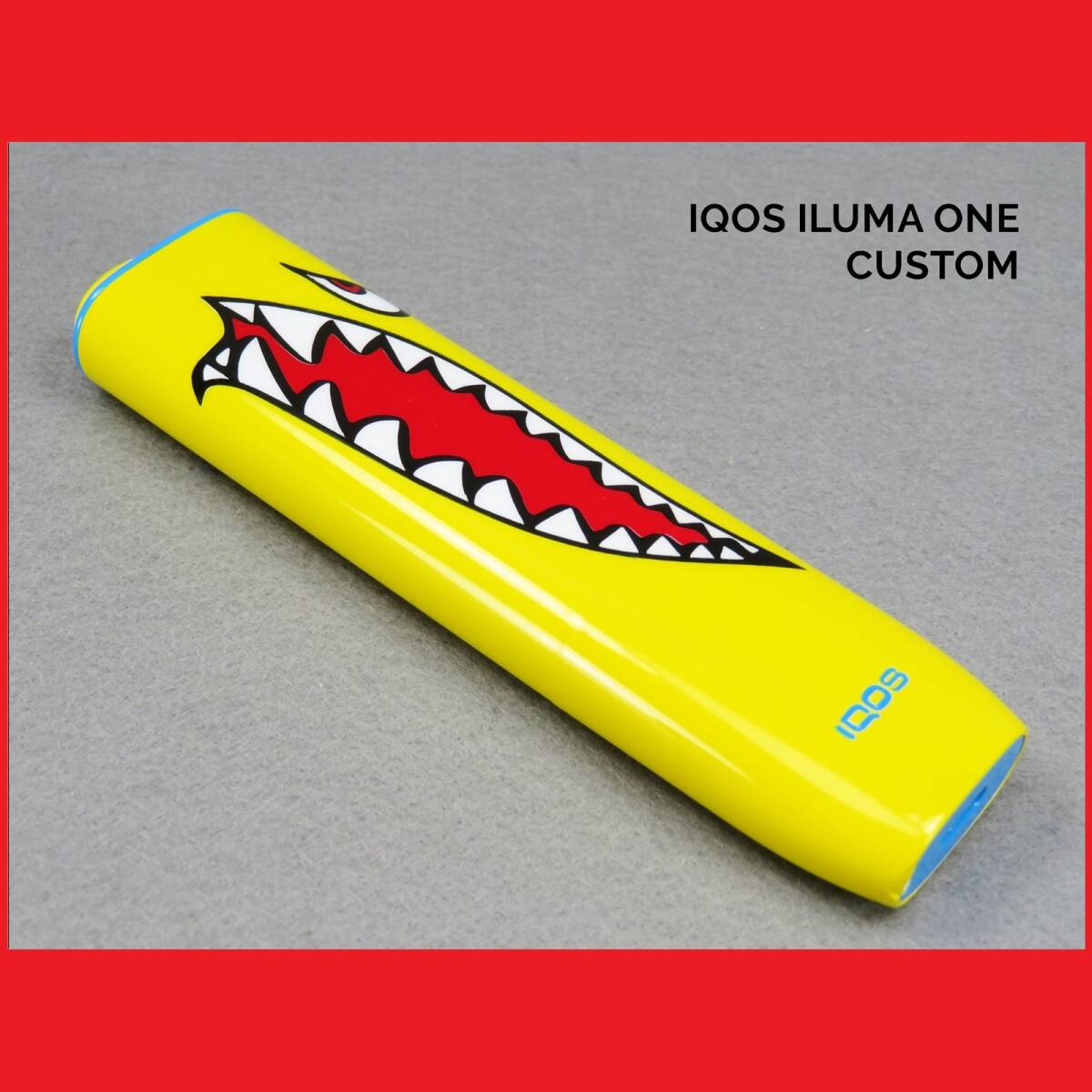 【送料無料】 1点物 限定 IQOS ILUMA ONE アイコス イルマ ワン 本体 シャーク ノーズ カスタム ペイント エアー ブラシ 塗装 電子たばこ 拍卖