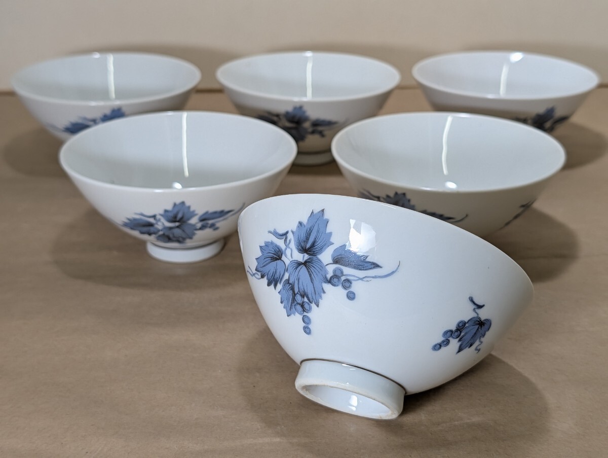 ゴールドチャイナ ハーベスト 飯碗 6客 未使用 〔まとめて取引がお得⇒追加送料無し〕/ごはん茶碗/昭和レトロ/食器/陶磁器/拍卖