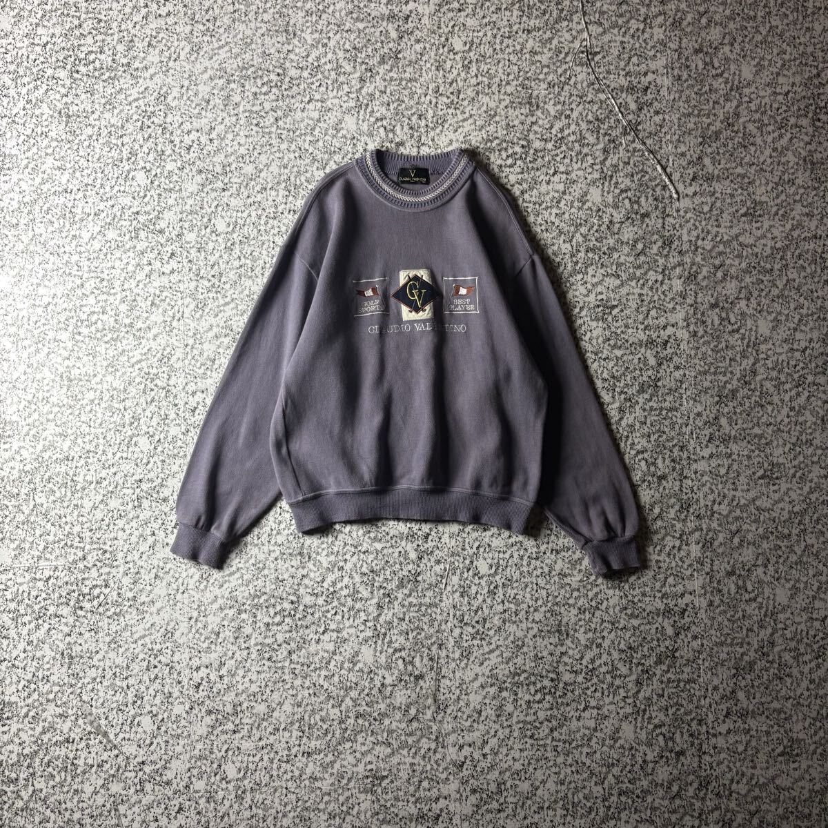 【90s日本製】ジャパンヴィンテージ 昭和レトロ スウェットトレーナー パープル Mサイズ 古着 拍卖