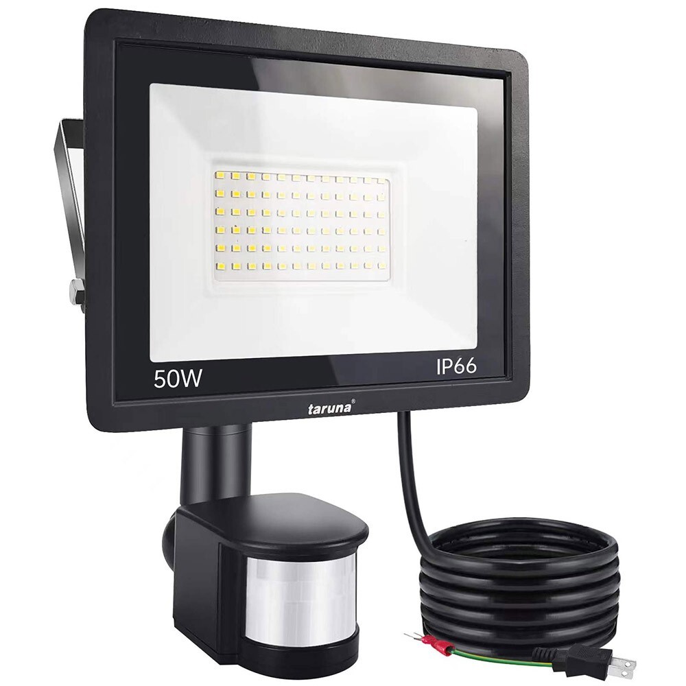 送料込 8台 センサーライト 50W LED投光器 人感センサー 屋外 防犯ライト 昼光色 6500K 5500LM IP66防水 薄型 100V 広角ライト GYT-B-05拍卖