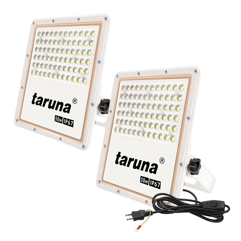 即納 2個 超薄型 投光器 スイッチ付き LED投光器 50w led作業灯 3mコード 6500K 6000LM IP67 角度調整 AC85-265V 1年保証 送料無料sld拍卖