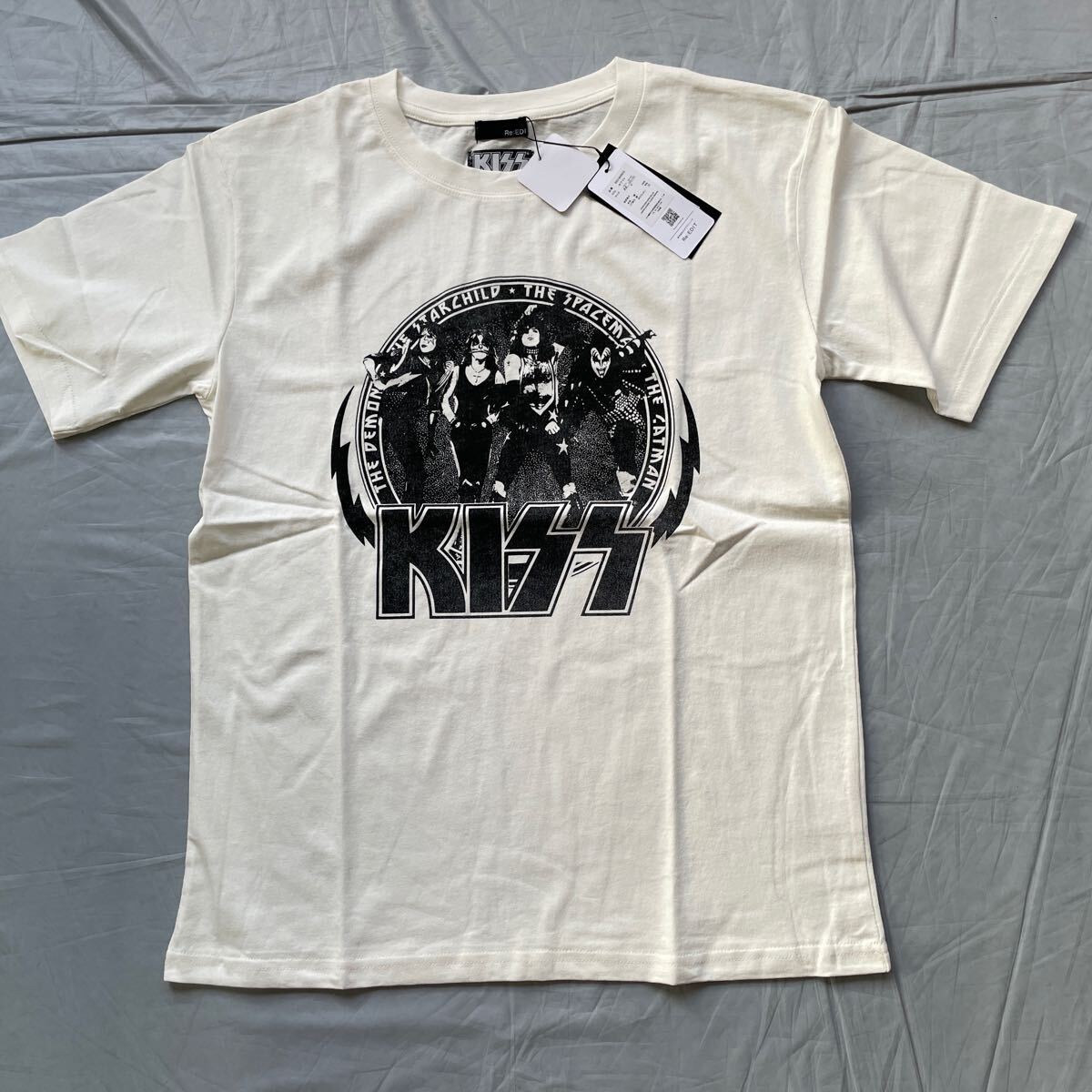 キッス♪KISSバンドT♪新品【L サイズ】ユニセックス♪ワイドTシャツ男女兼用 ロック♪バンド♪お買い得拍卖