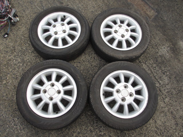 ラパン H16 スズキ純正アルミホイール4本 13×4.00B OFF45 PCD100拍卖