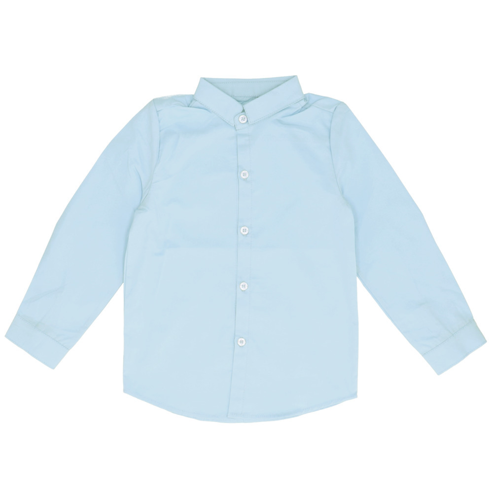 ☆ ブルー ☆ 130cm フォーマル 男の子 通販 ワイシャツ 長袖 Yシャツ おしゃれ 小学生 無地 シンプル ジュニア 入学式 結婚式 子供シャツ拍卖