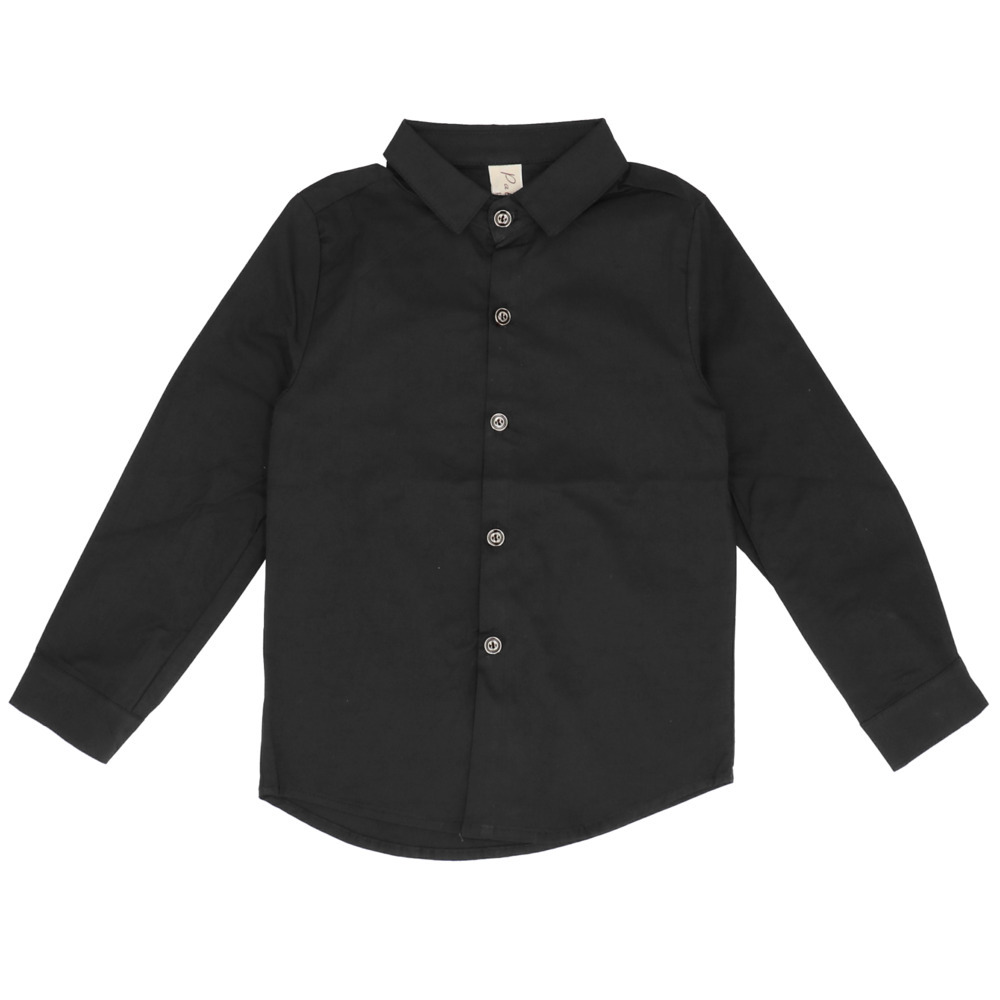 ☆ ブラック ☆ 120cm フォーマル 男の子 通販 ワイシャツ 長袖 Yシャツ おしゃれ 小学生 無地 シンプル ジュニア 入学式 結婚式 子供シャ拍卖