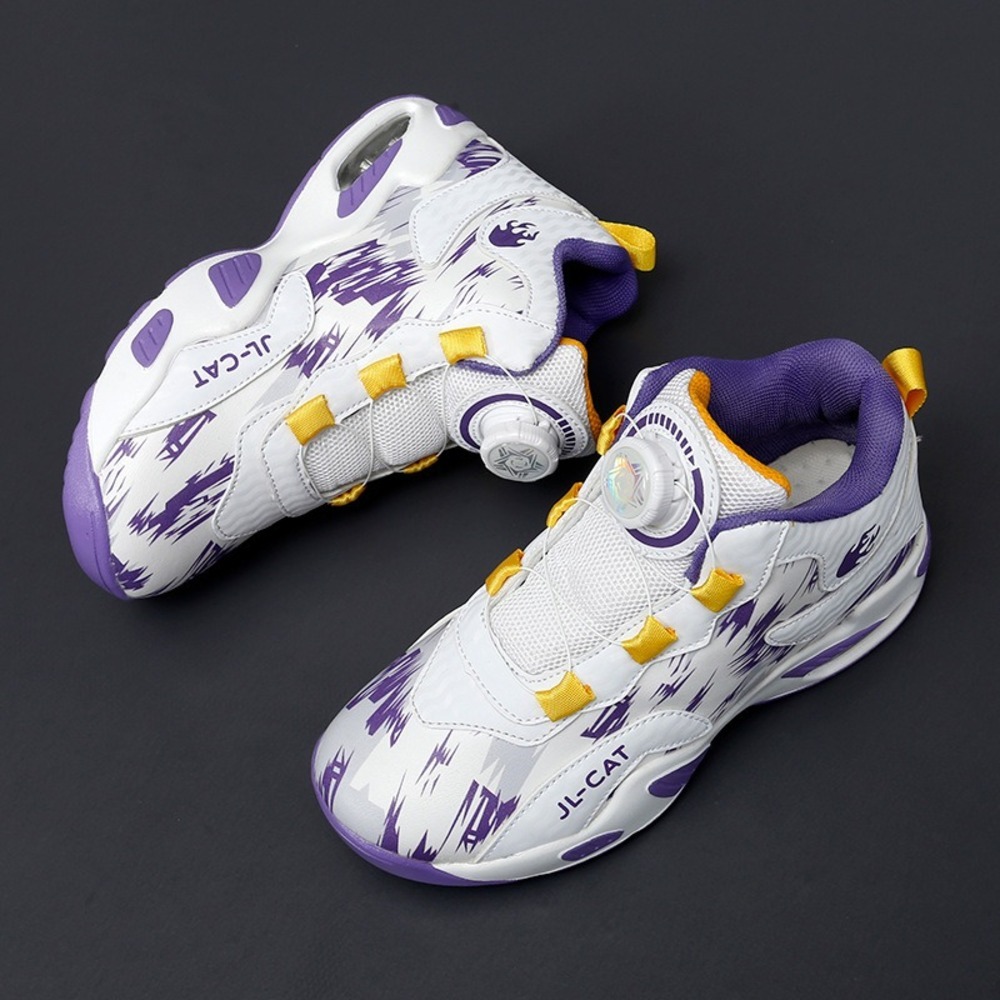 ☆ パープル ☆ 30(19cm) ☆ バスケットシューズ バッシュ ジュニア ハイカット スニーカー キッズ バスケットシューズ バッシュ拍卖