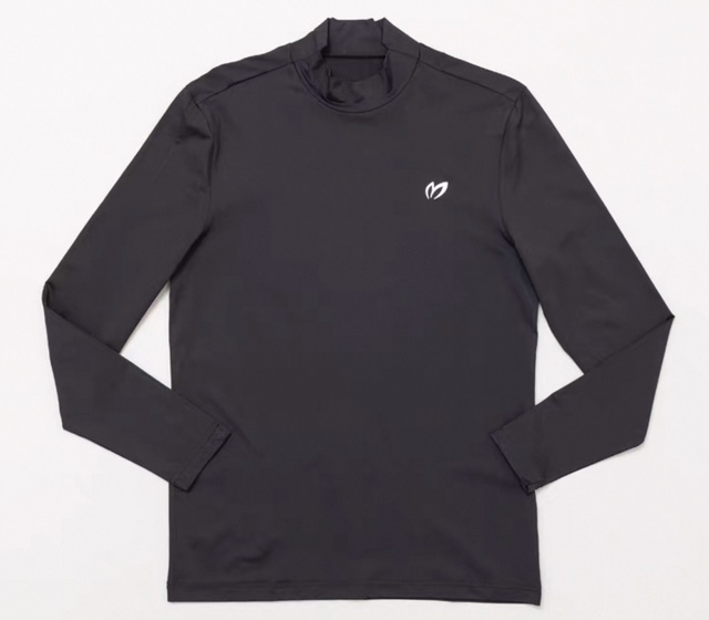 ・正規品・マスターバニーbyパーリーゲイツ MASTER BUNNY EDITION ロゴプリント 吸汗速乾 ストレッチモックネックナイロン長袖シャツ 5号 L拍卖